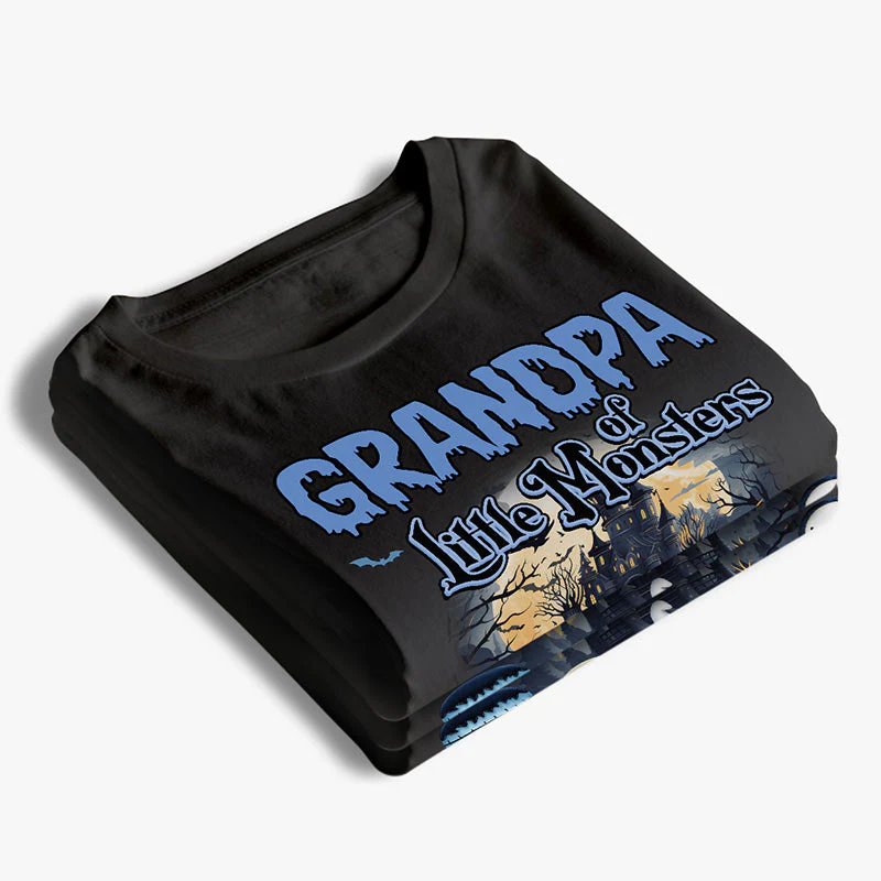 Granny Of Little Monsters - Family Personalized Custom Unisex T-shirt, Hoodie, Sweatshirt - Halloween Gift, Gift For Grandma, Grandpa - Image 3