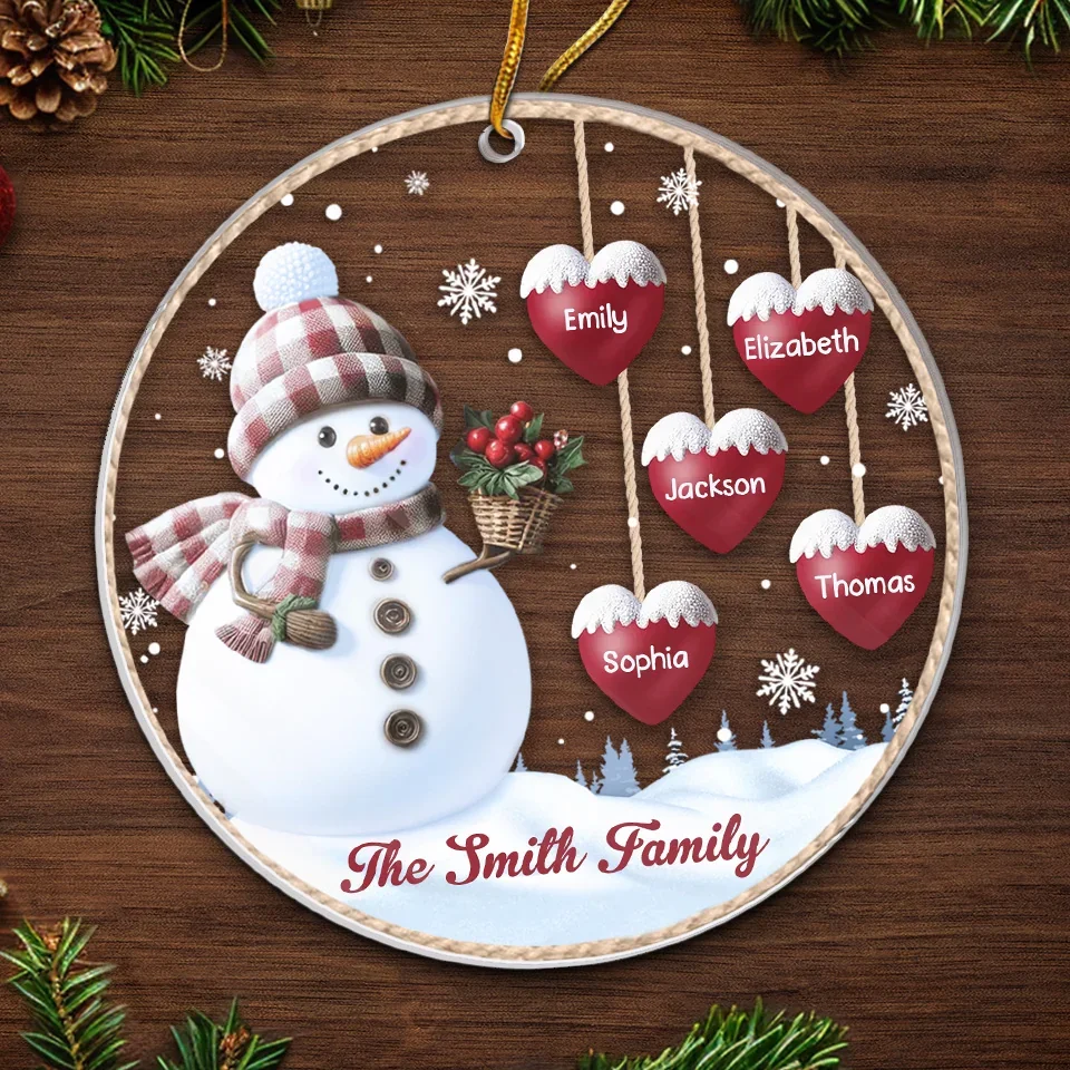 Grateful To Be Blessed With Such A Wonderful Family - Family Personalized Custom Ornament - Acrylic Custom Shaped - Christmas Gift For Family Members - Image 5