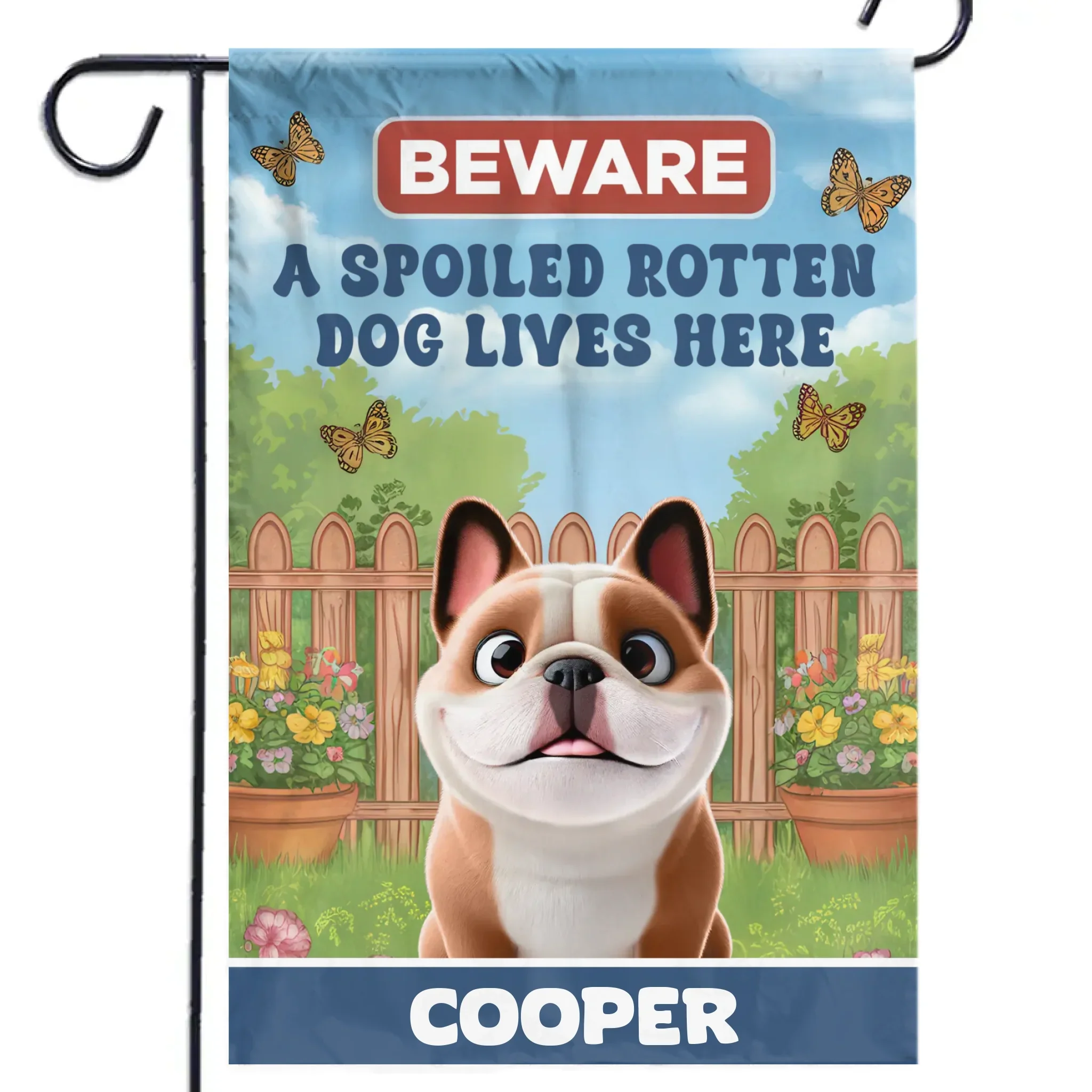 Growing Memories, One Wag And Bloom At A Time - Dog Personalized Custom Flag - Gift For Pet Owners, Pet Lovers - Image 2