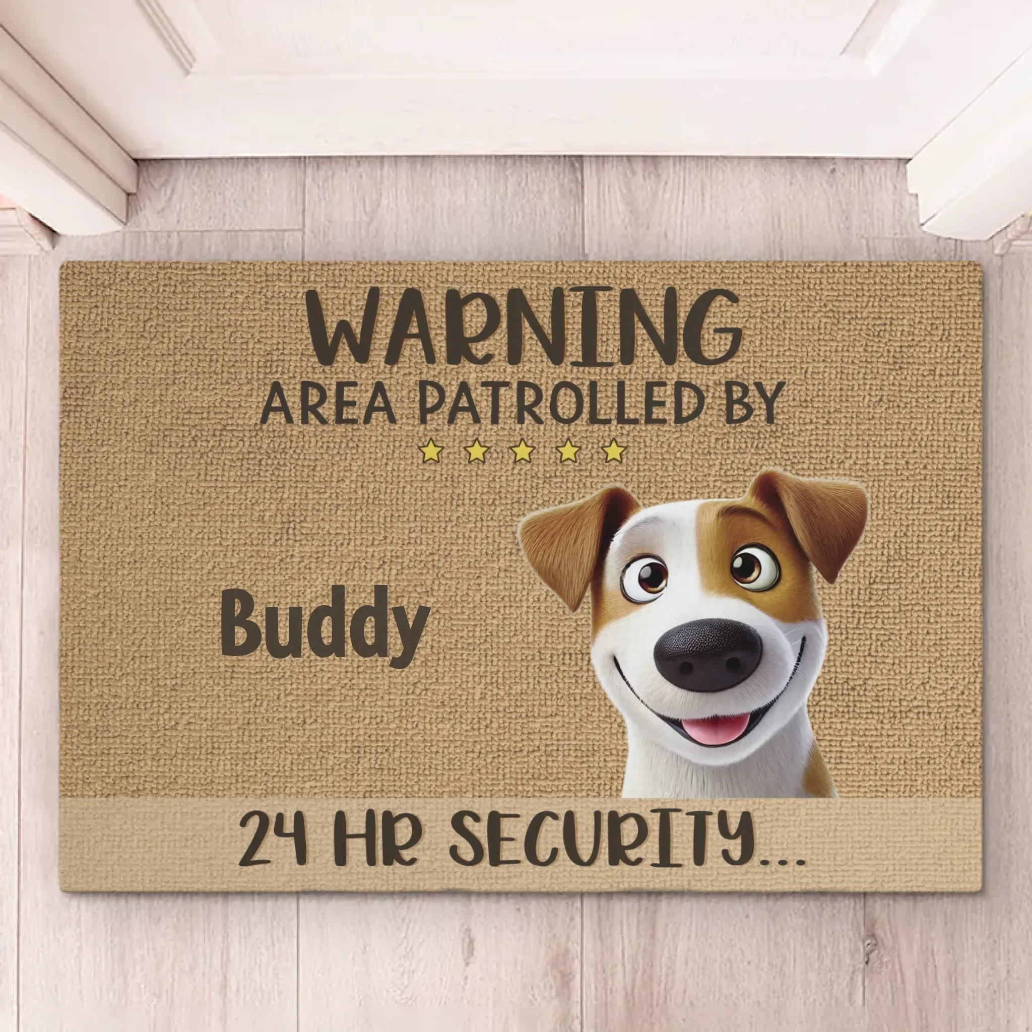 Guard Dogs With Wagging Tails - Dog Personalized Custom Home Decor Decorative Mat - House Warming Gift For Pet Owners, Pet Lovers - Image 2