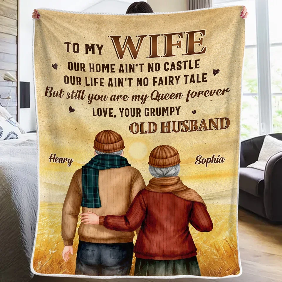 Hand In Hand, Heart To Heart - Couple Personalized Custom Blanket - Gift For Husband Wife, Anniversary - Image 3
