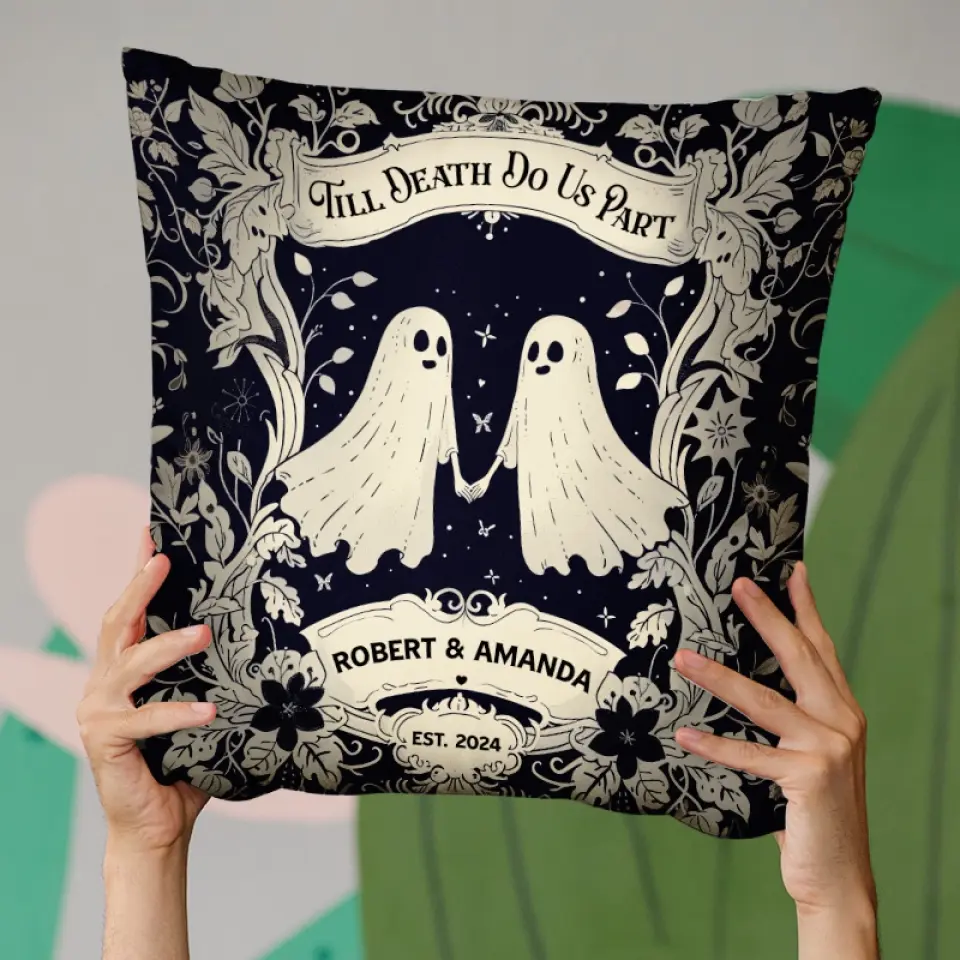 Hanging With My Boo - Couple Personalized Custom Pillow - Halloween Gift For Husband Wife, Anniversary - Image 4