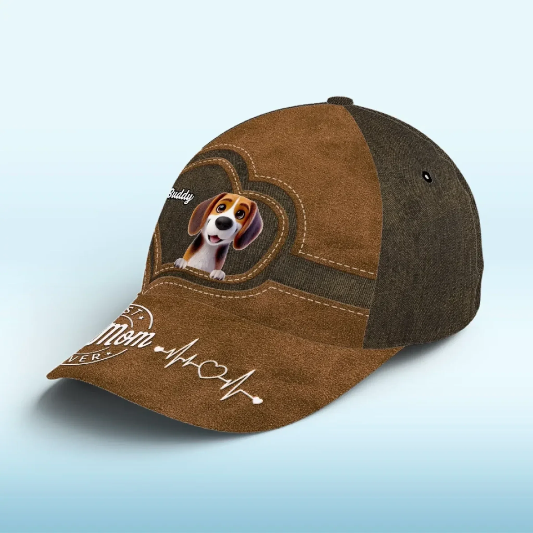 Happiness Comes With Fur - Dog Personalized Custom Hat, All Over Print Classic Cap - Gift For Pet Owners, Pet Lovers - Image 3