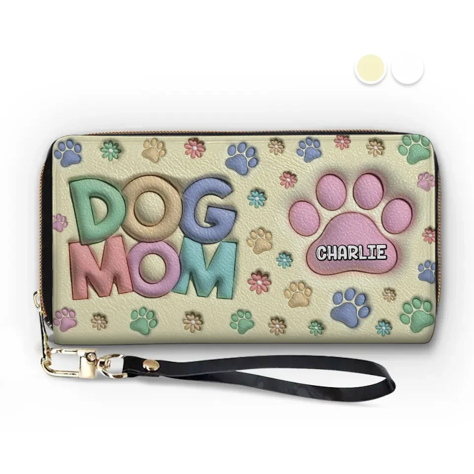 Happiness Is A Warm Paw - Dog & Cat Personalized Custom 3D Inflated Effect Printed Leather Long Wallet -  Gift For Pet Owners, Pet Lovers - Image 2