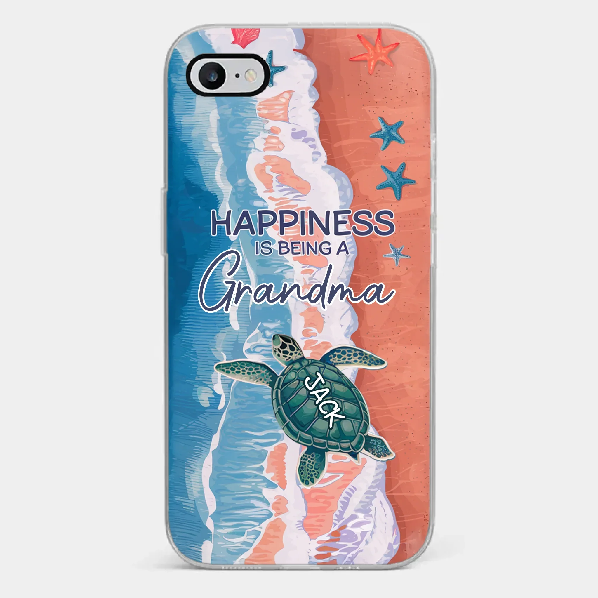 Happiness Is Being A Grandma - Family Personalized Custom 3D Inflated Effect Printed Clear Phone Case - Gift For Mom, Grandma - Image 2