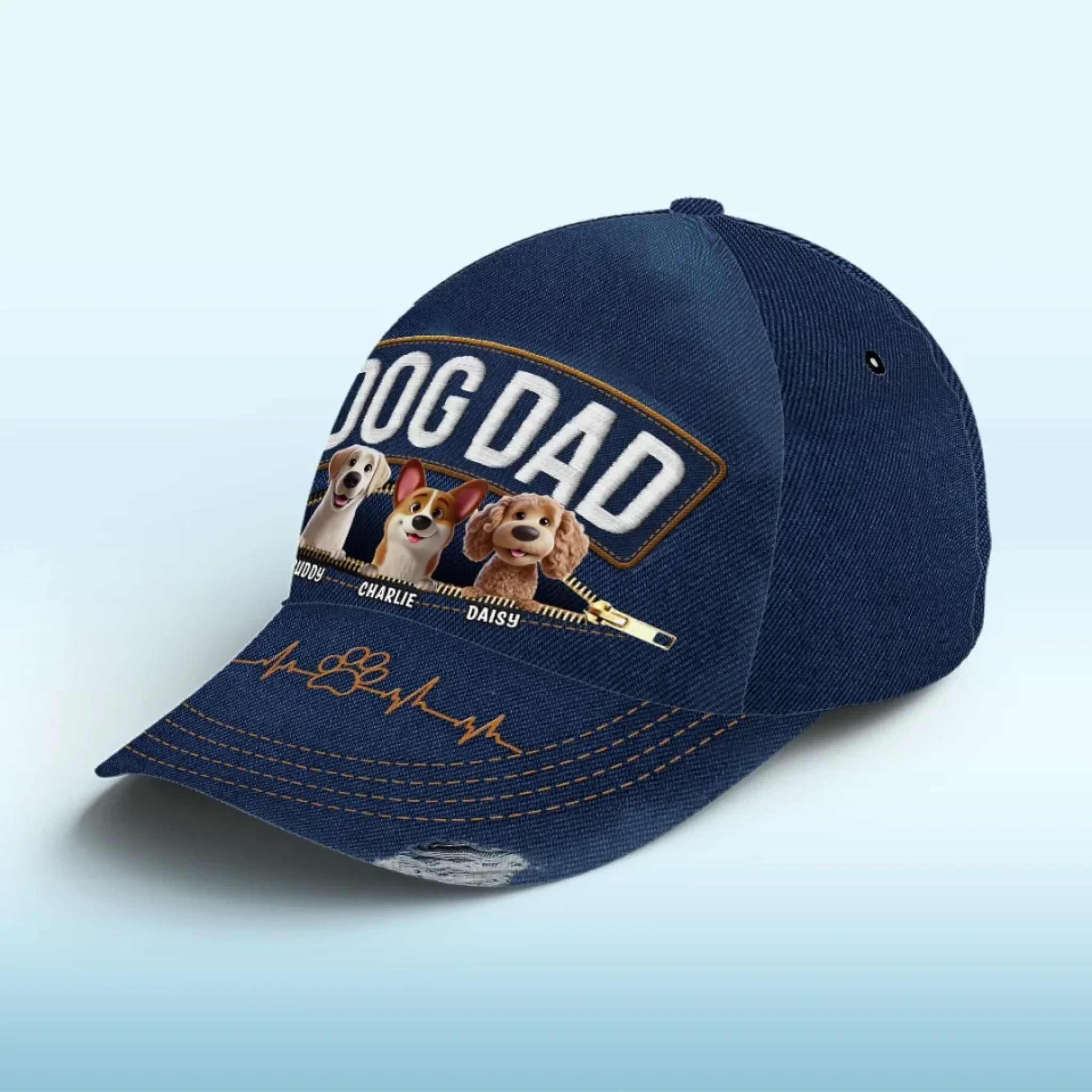 Happiness Is Being A Pet Parent - Dog Personalized Custom Hat, All Over Print Classic Cap - Gift For Pet Owners, Pet Lovers - Image 3