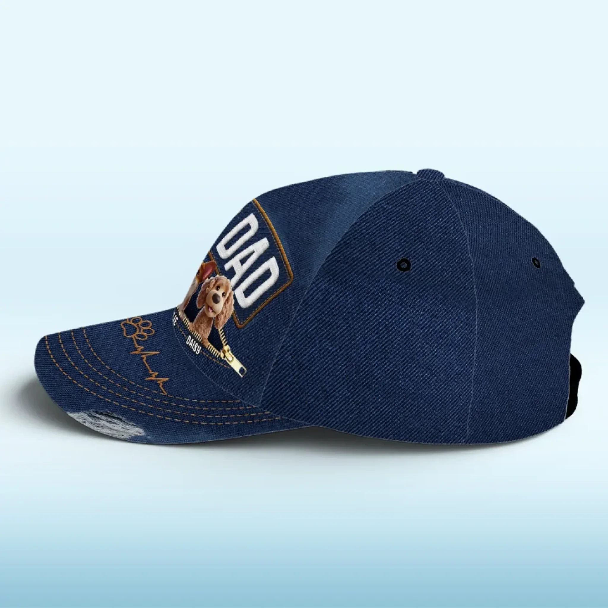Happiness Is Being A Pet Parent - Dog Personalized Custom Hat, All Over Print Classic Cap - Gift For Pet Owners, Pet Lovers - Image 5