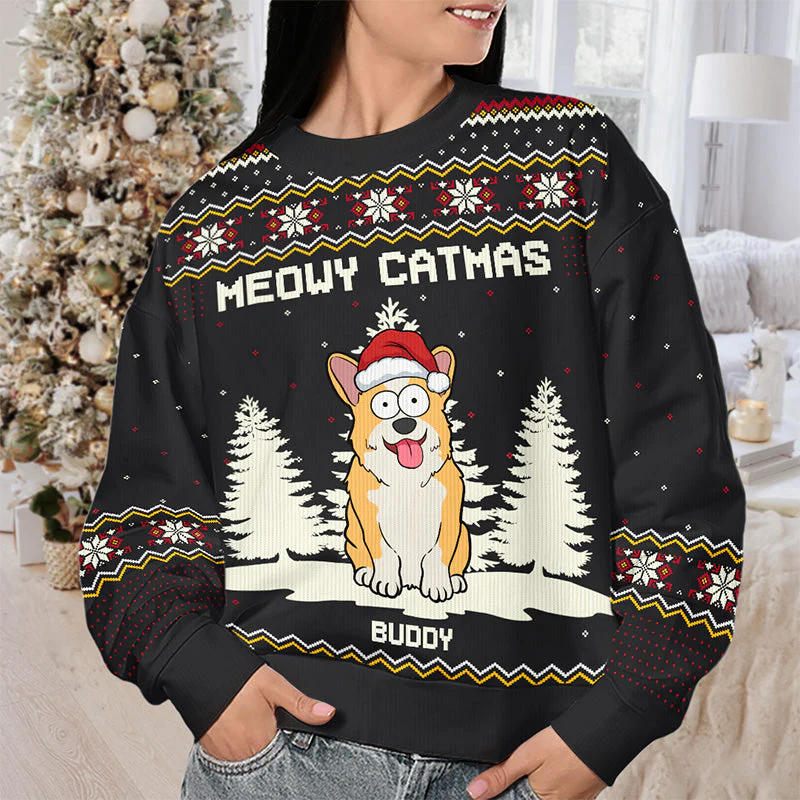 Happy Howlidays - Dog Personalized Custom Ugly Sweatshirt - Unisex Wool Jumper - Christmas Gift For Pet Owners, Pet Lovers - Image 4