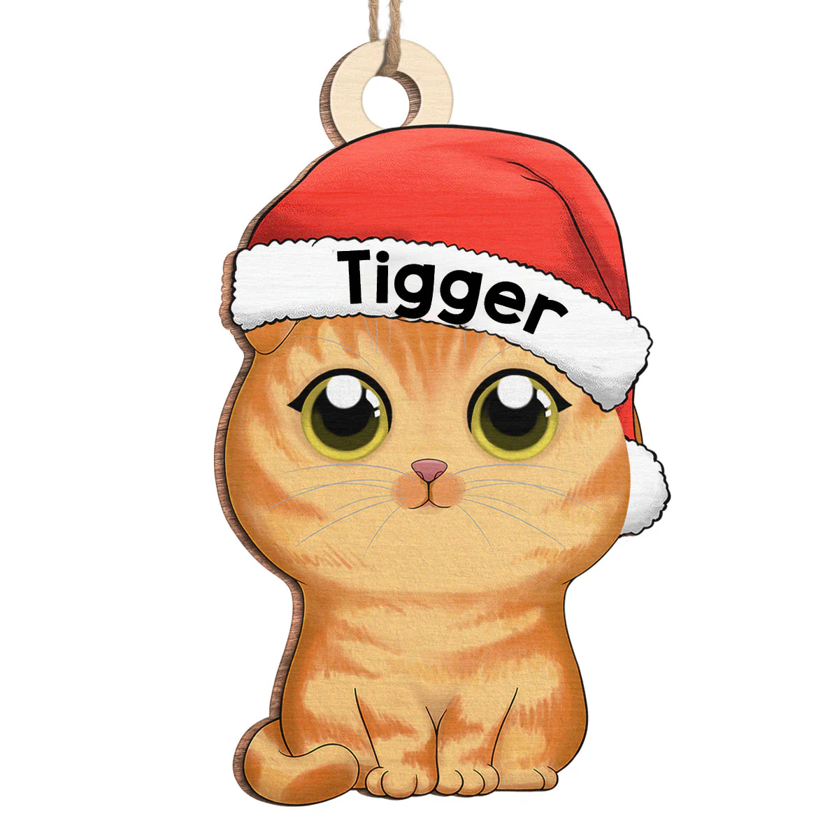 Happy Pawlidays - Cat Personalized Custom Ornament - Wood Custom Shaped - Christmas Gift For Pet Owners, Pet Lovers - Image 2