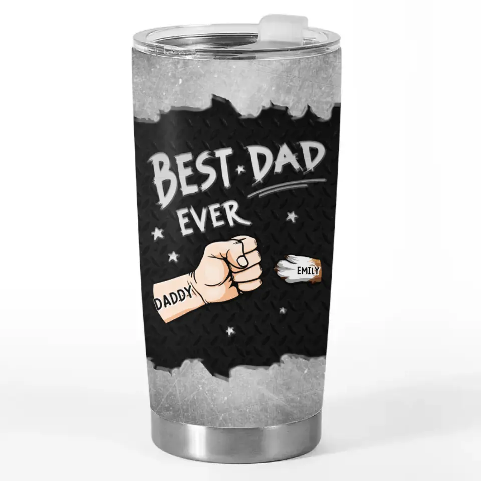 Happy Pawther’s Day - Dog & Cat Personalized Custom Tumbler - Father's Day, Gift For Pet Owners, Pet Lovers - Image 2