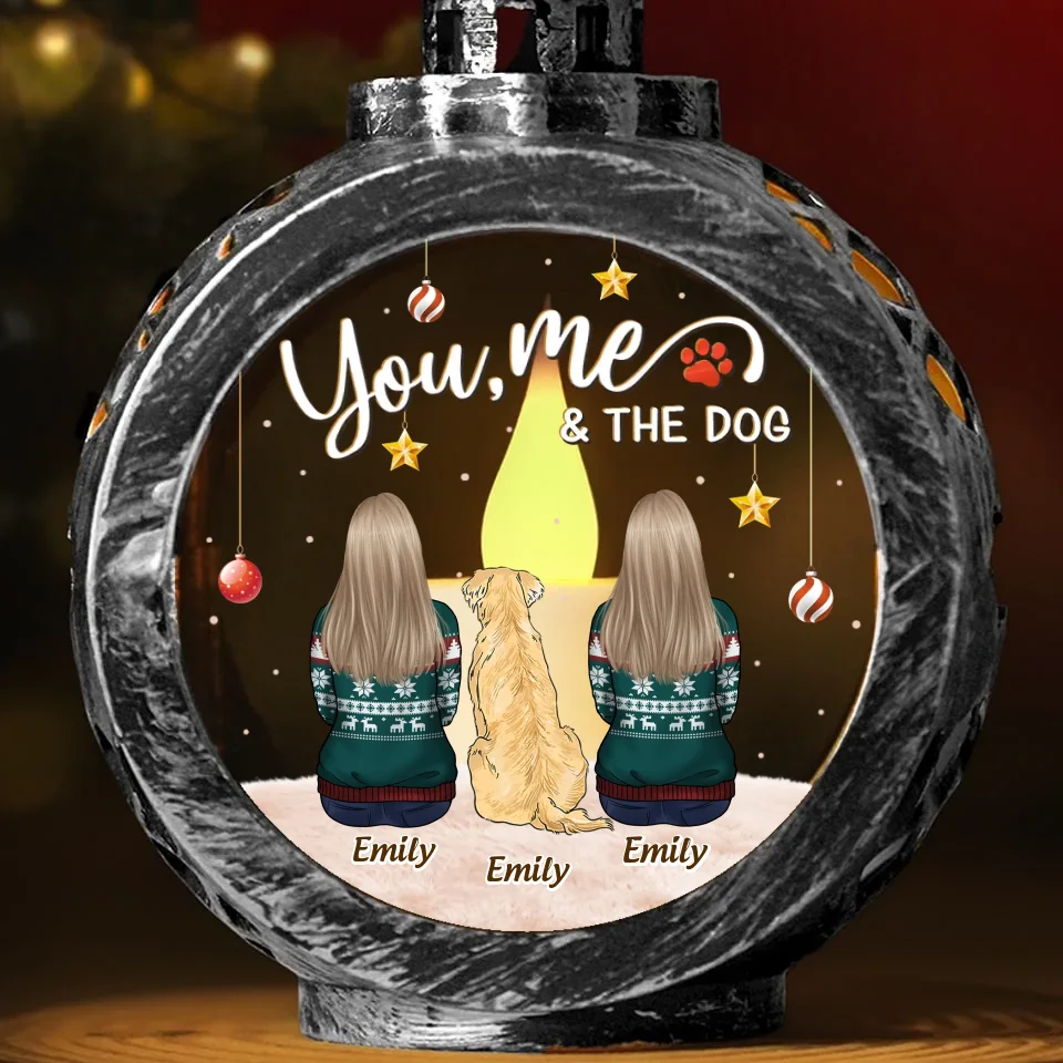 Have A Pawesome Holiday Season - Couple Personalized Custom Candlelight Lantern Ornament - Christmas Gift For Husband Wife, Anniversary, Pet Owners, Pet Lovers - Image 4