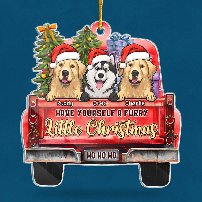 Have Yourself A Furry Little Christmas - Dog & Cat Personalized Custom Ornament - Wood, Acrylic Custom Shaped - Christmas Gift For Pet Owners, Pet Lovers - Image 5