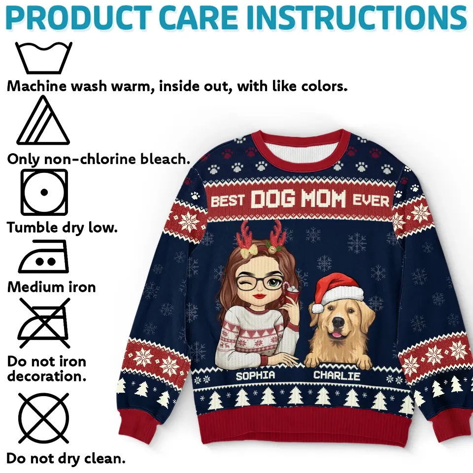 Have Yourself A Furry Little Christmas - Dog & Cat Personalized Custom Ugly Sweatshirt - Unisex Wool Jumper - Christmas Gift For Pet Owners, Pet Lovers - Image 6