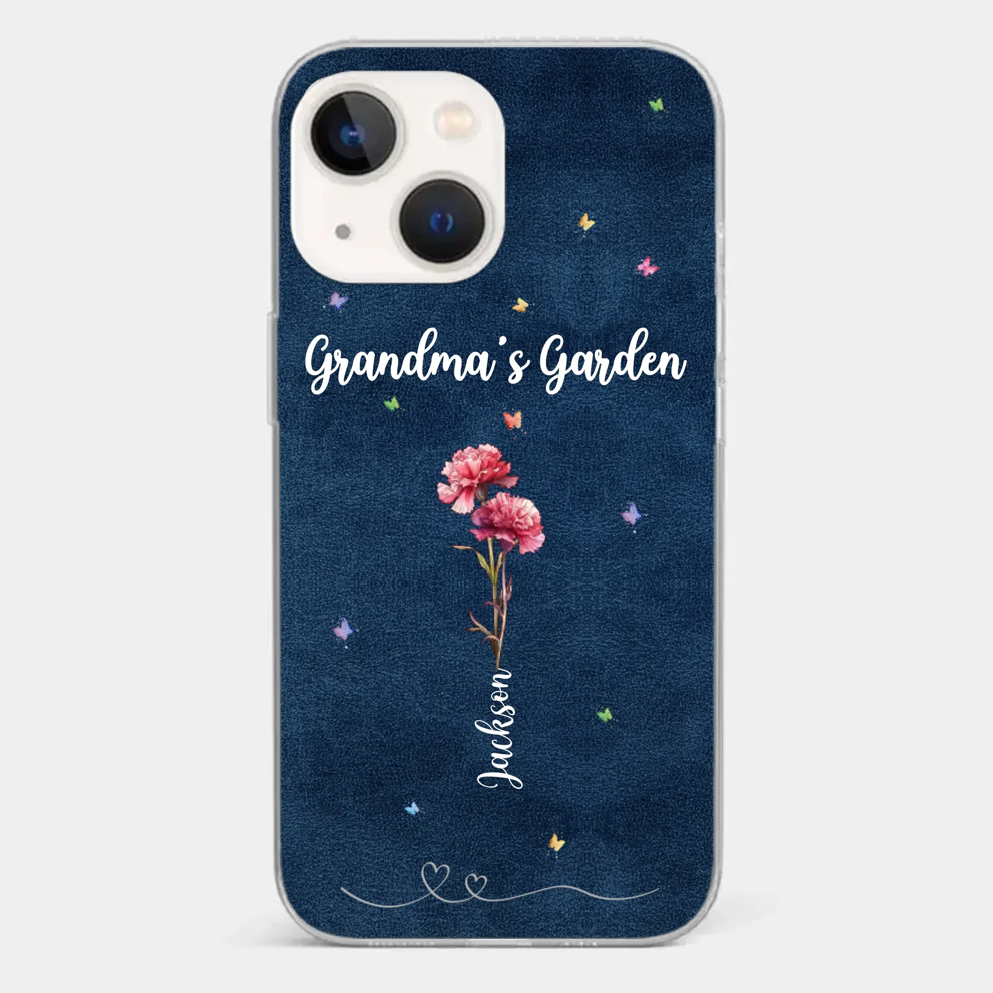 Her Garden Grows With Love - Family Personalized Custom Clear Phone Case - Mother's Day, Gift For Mom, Grandma - Image 17
