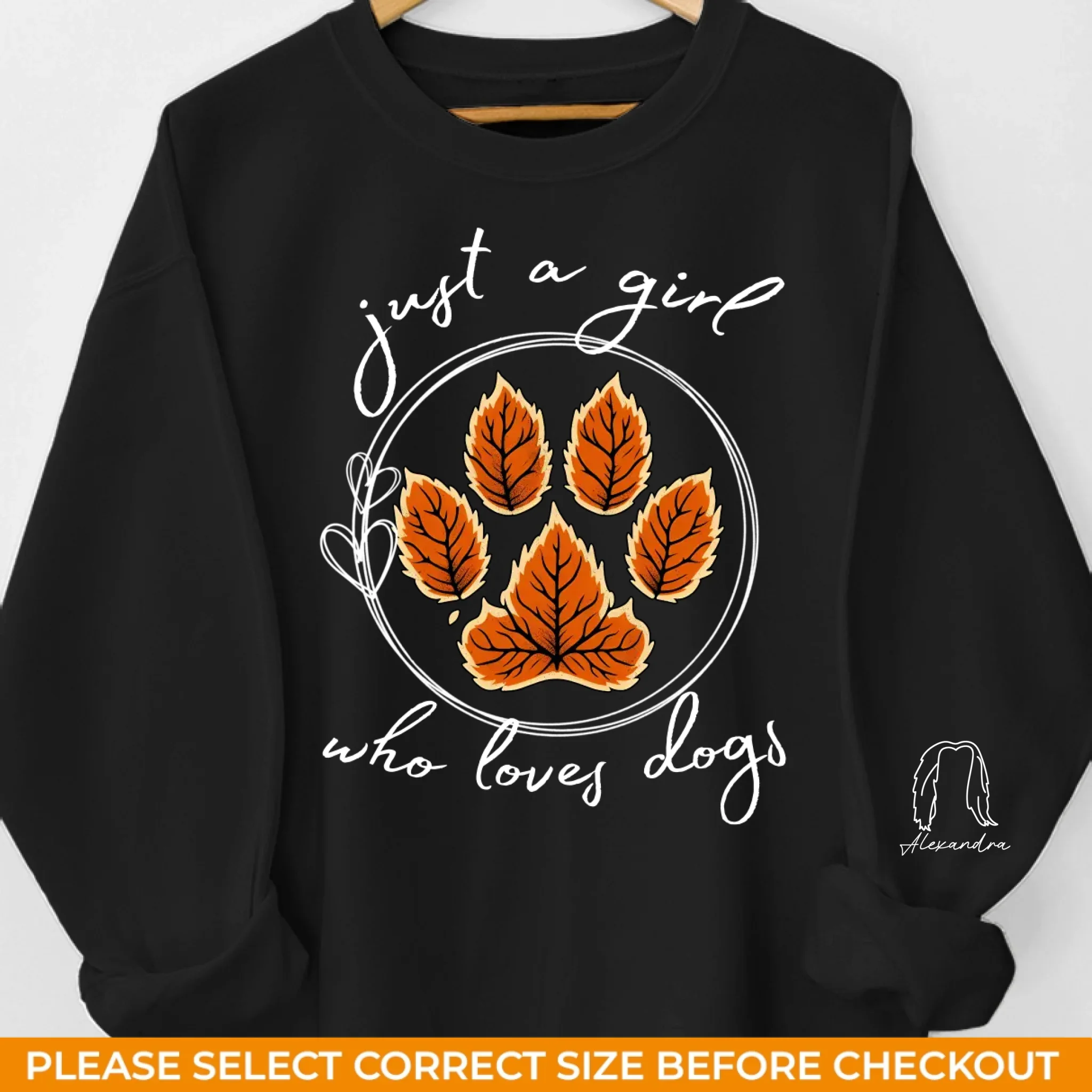 Her Heart Is With Her Furry Friends - Dog & Cat Personalized Custom Unisex Sweatshirt With Design On Sleeve - Gift For Pet Owners, Pet Lovers - Image 2
