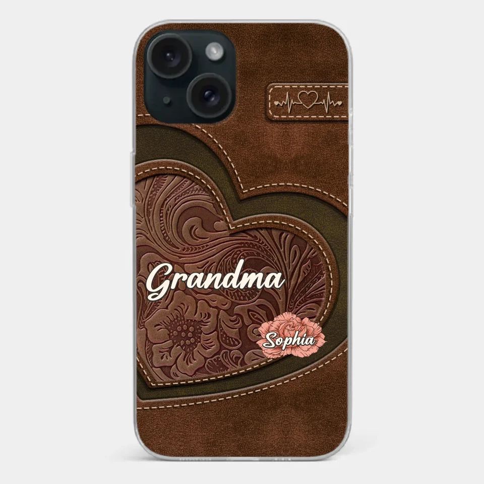 Her Love Blossoms In Every Season - Family Personalized Custom Clear Phone Case - Gift For Mom, Grandma - Image 21
