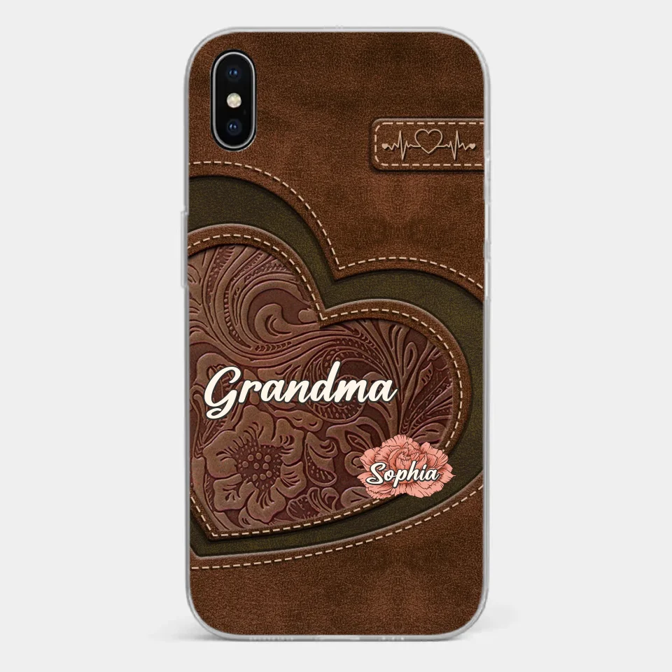 Her Love Blossoms In Every Season - Family Personalized Custom Clear Phone Case - Gift For Mom, Grandma - Image 24