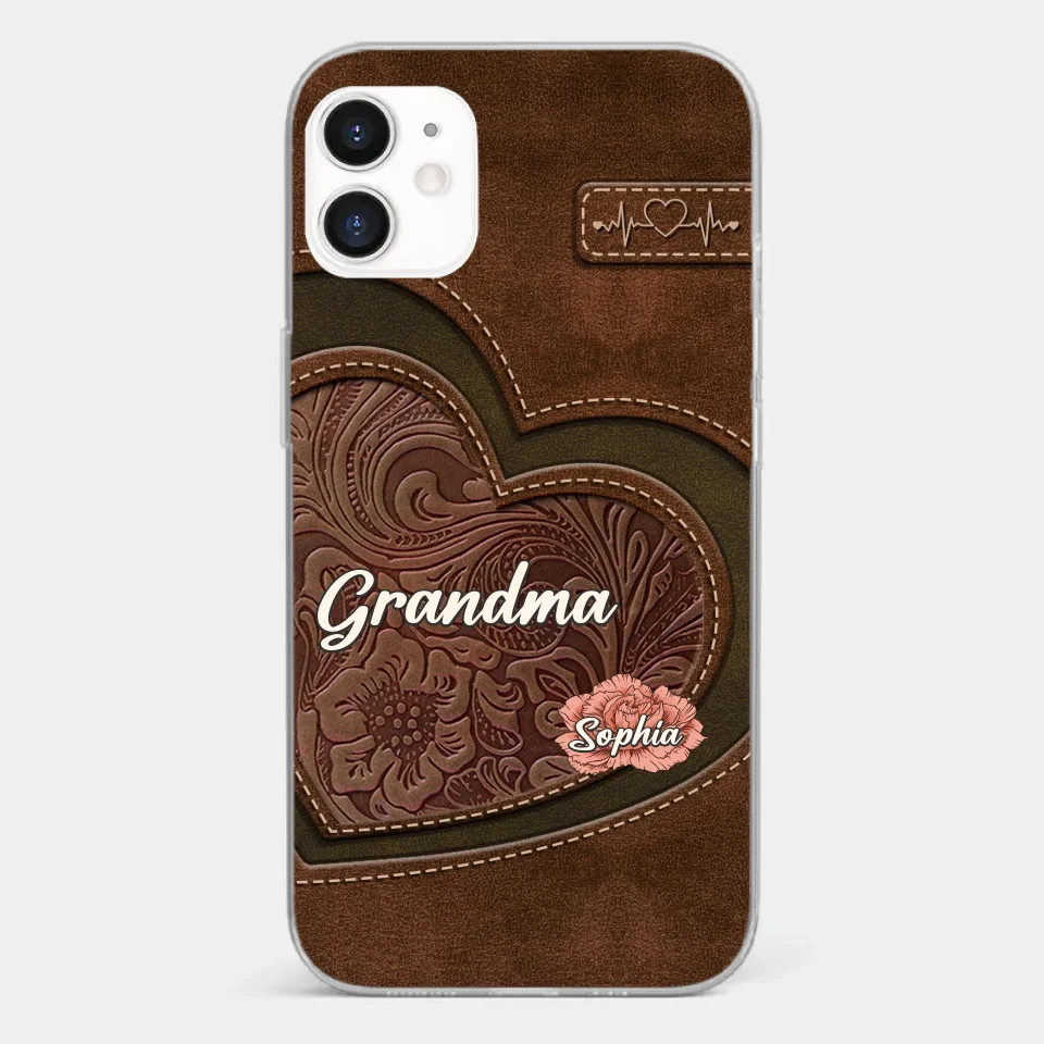 Her Love Blossoms In Every Season - Family Personalized Custom Clear Phone Case - Gift For Mom, Grandma - Image 6