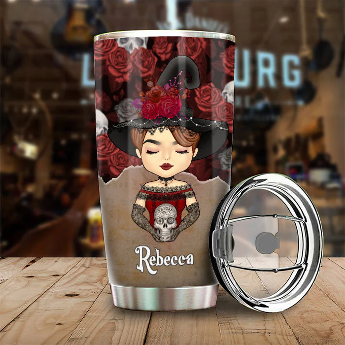Hey Witch, Somedays You Have To Put On Your Hat - Personalized Tumbler - Gift For Yourself, Gift For Halloween - Image 3