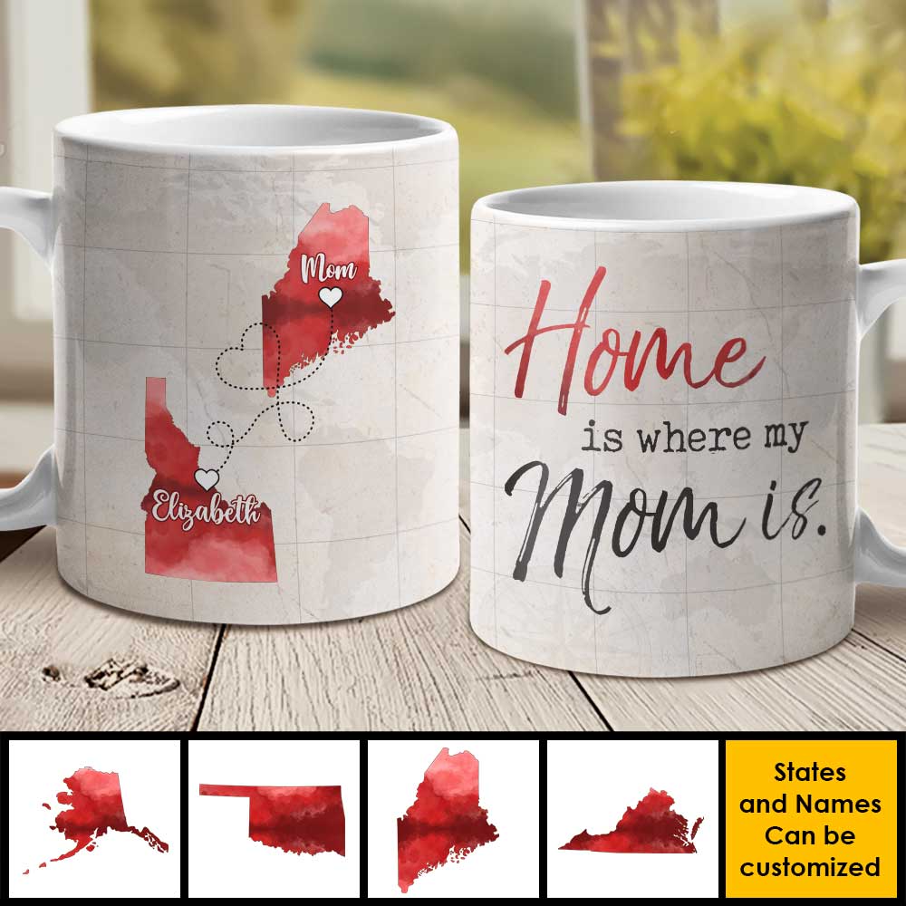 Home Is Where Mom Is - Gift For Mom - Personalized Mug - Image 4
