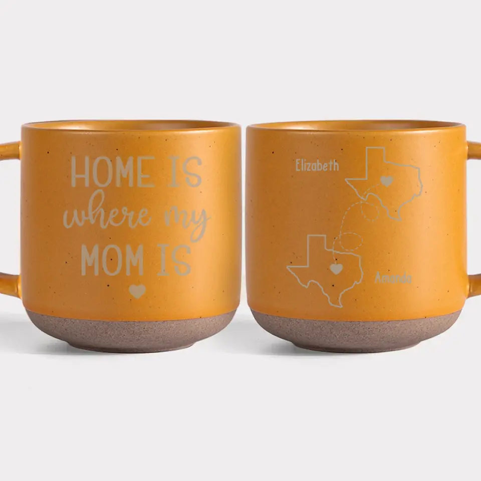 Home Is Where My Mom Is - Family Personalized Custom Pottery Mug - Gift For Mom, Grandma - Image 9