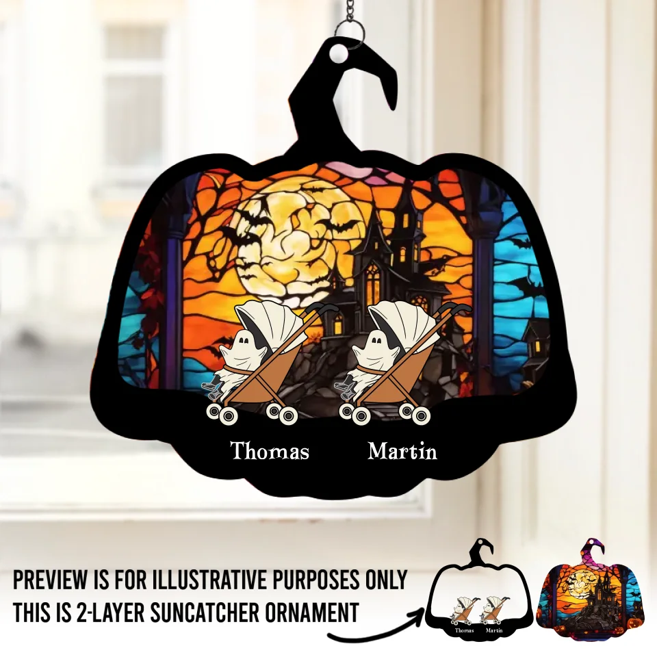 Home Is Where The Haunt Is - Family Personalized Window Hanging Suncatcher - Halloween Gift For Family Members - Image 2