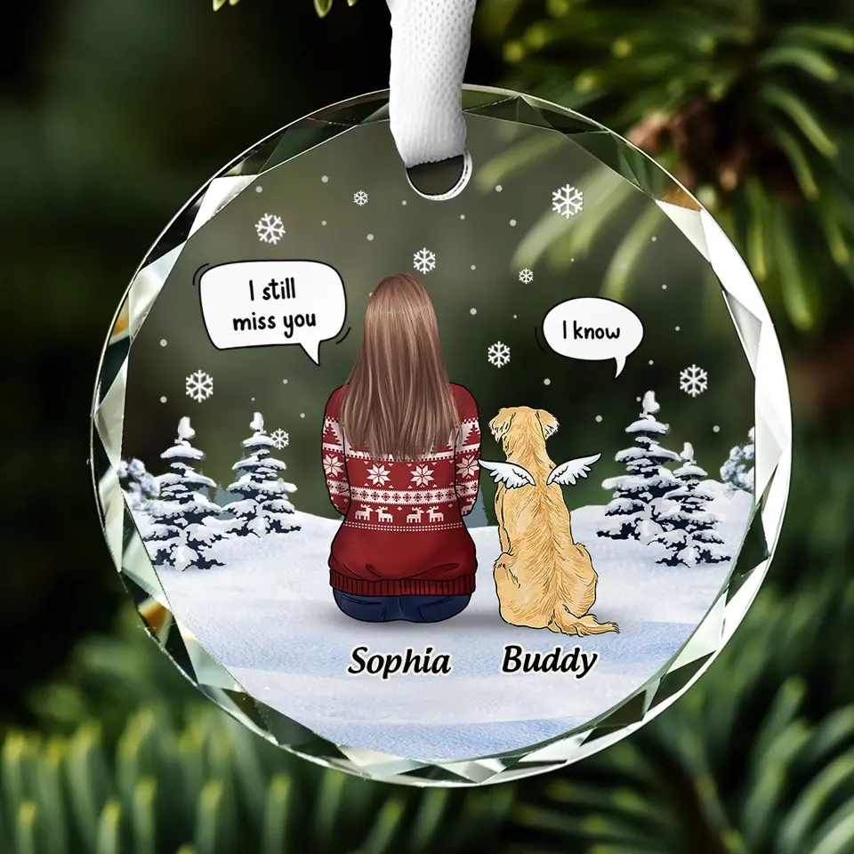 Honor The Memory Of Loyal Companions Forever - Memorial Personalized Custom Circle Glass Ornament - Christmas Gift, Sympathy Gift For Pet Owners, Pet Lovers - Image 5