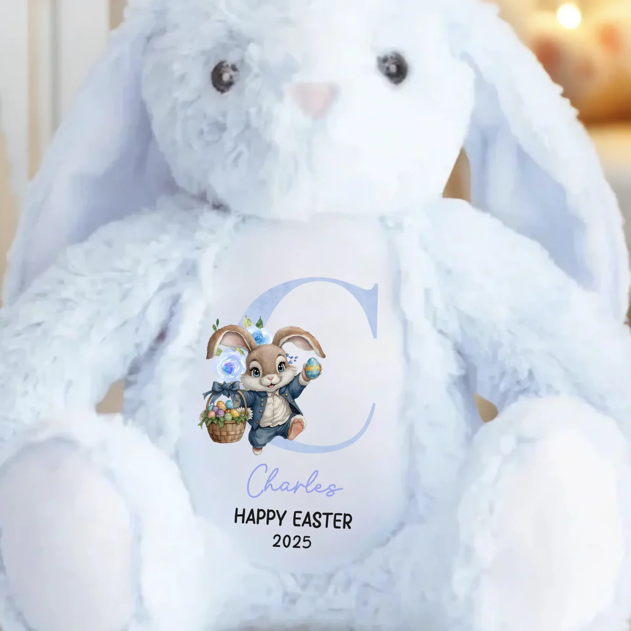 Hoppy Easter - Family Personalized Custom Easter Bunny Plush - Easter Gift For Family Members - Image 3