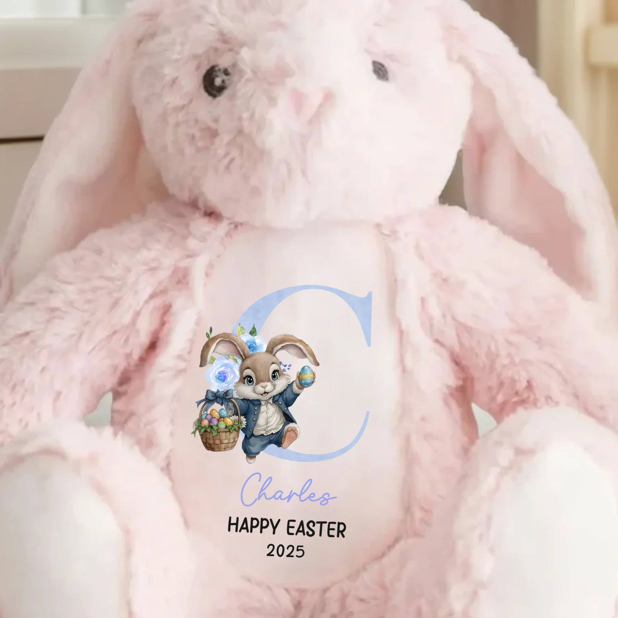 Hoppy Easter - Family Personalized Custom Easter Bunny Plush - Easter Gift For Family Members - Image 4