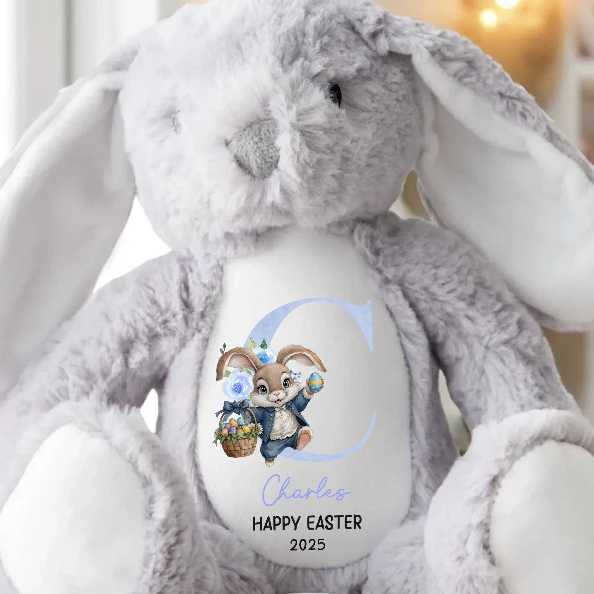 Hoppy Easter - Family Personalized Custom Easter Bunny Plush - Easter Gift For Family Members - Image 5
