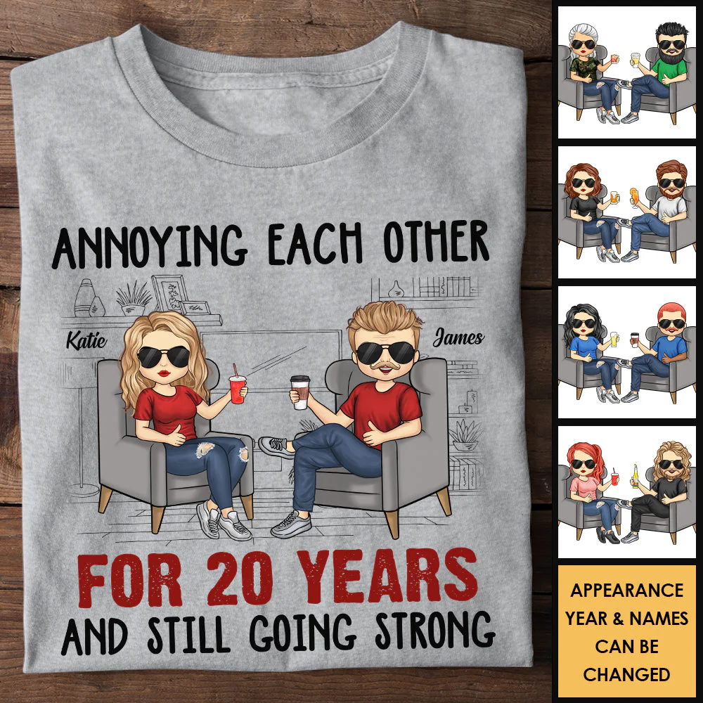 Husband Wife Annoying Each Other For Many Years - Gift For Couples, Husband Wife, Personalized Unisex T-shirt, Hoodie - Image 4