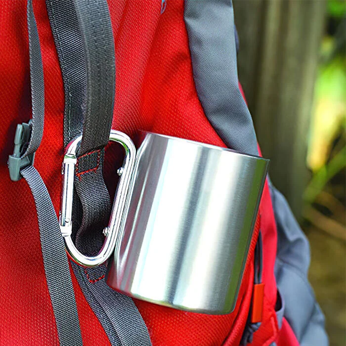 Husband & Wife Camping Partners For Life - Personalized Carabiner Camping Mug - Gift For Camping Lovers - Image 3