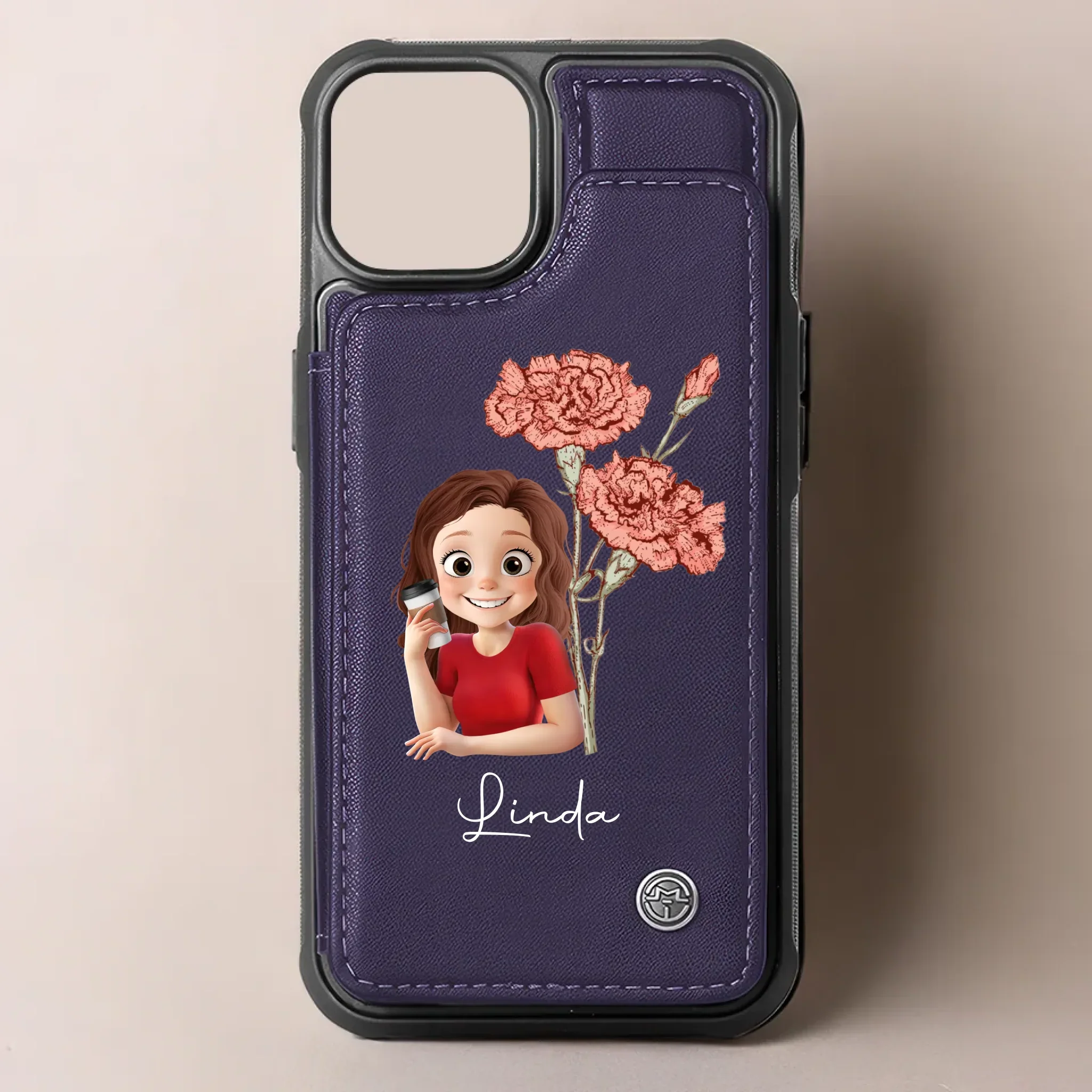 I Am My Own Biggest Hype Woman - Family Personalized Custom Leather Flip Wallet Phone Case - Gift For Yourself, Best Friends, Siblings, Family Members - Image 4