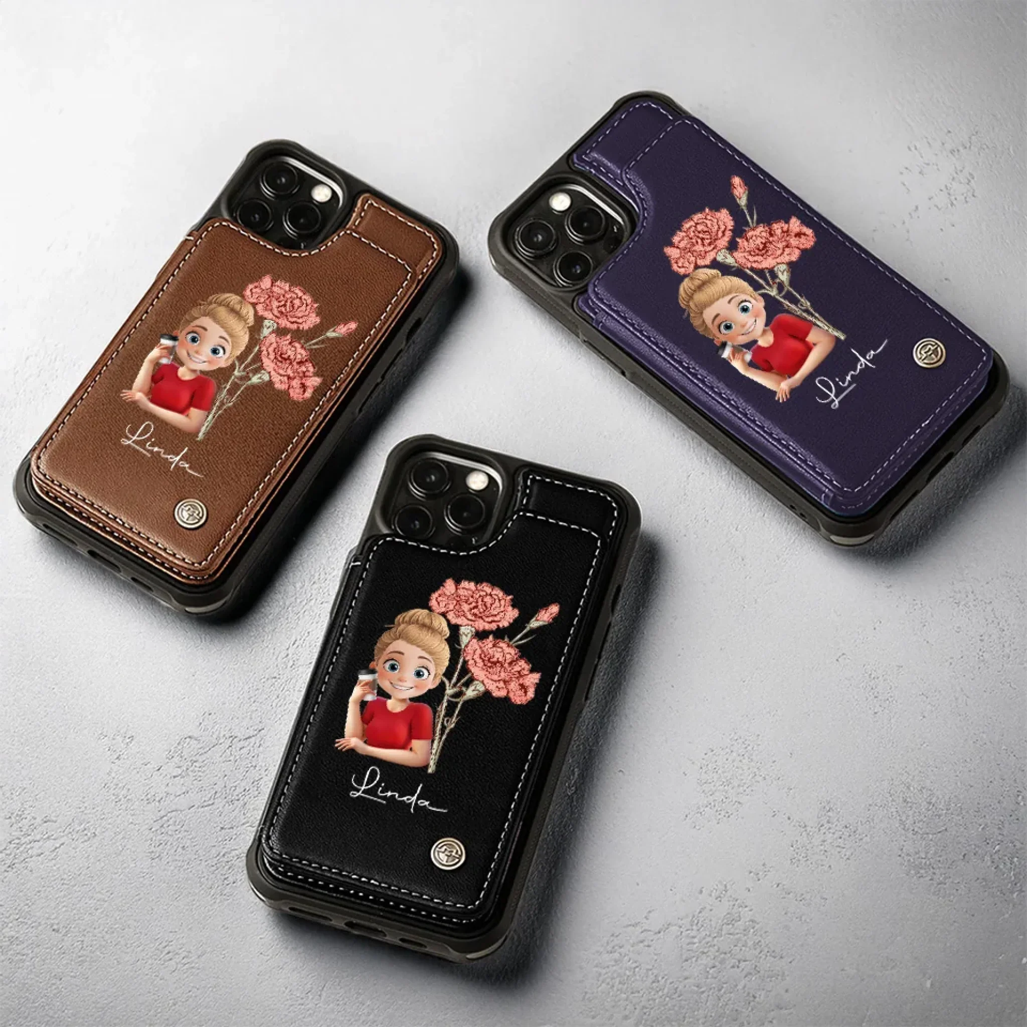I Am My Own Biggest Hype Woman - Family Personalized Custom Leather Flip Wallet Phone Case - Gift For Yourself, Best Friends, Siblings, Family Members - Image 7