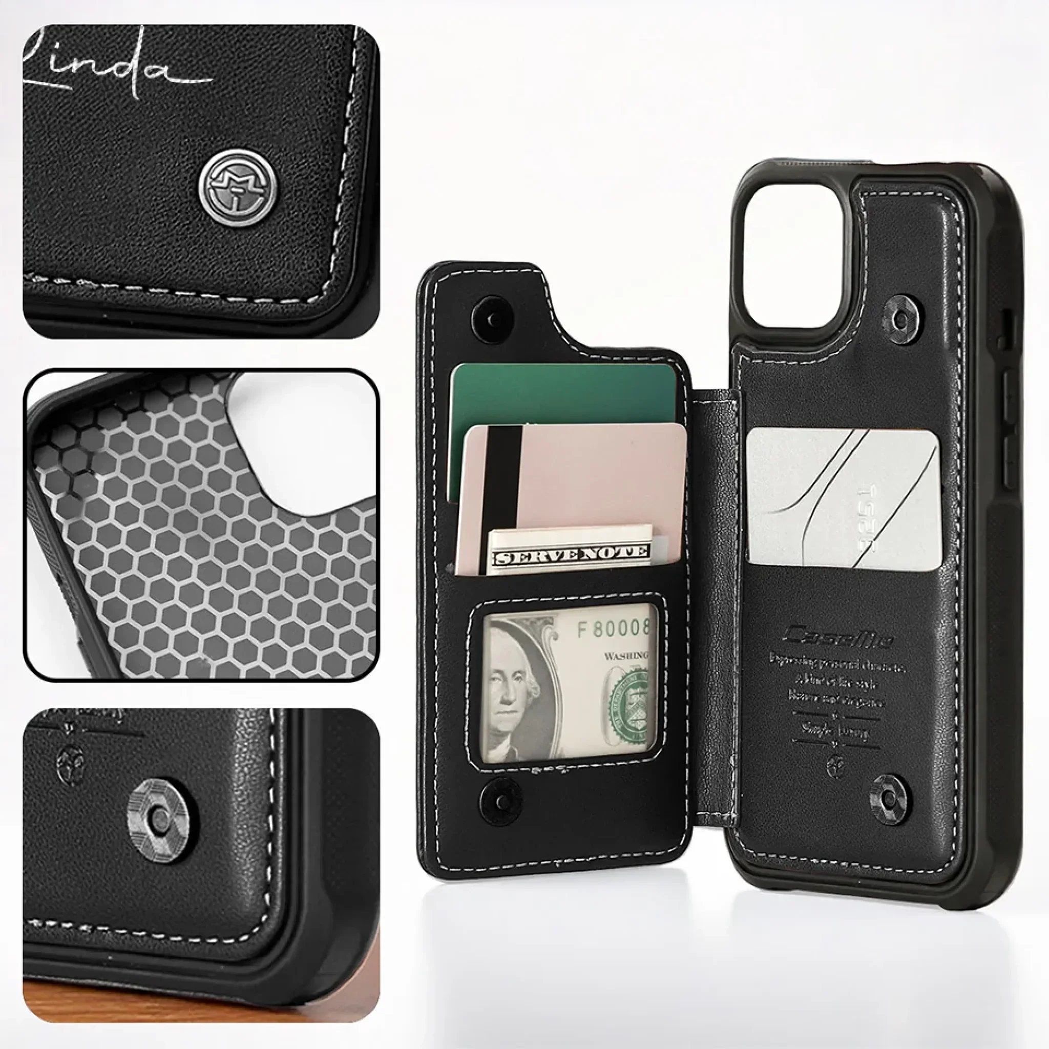 I Am My Own Biggest Hype Woman - Family Personalized Custom Leather Flip Wallet Phone Case - Gift For Yourself, Best Friends, Siblings, Family Members - Image 8