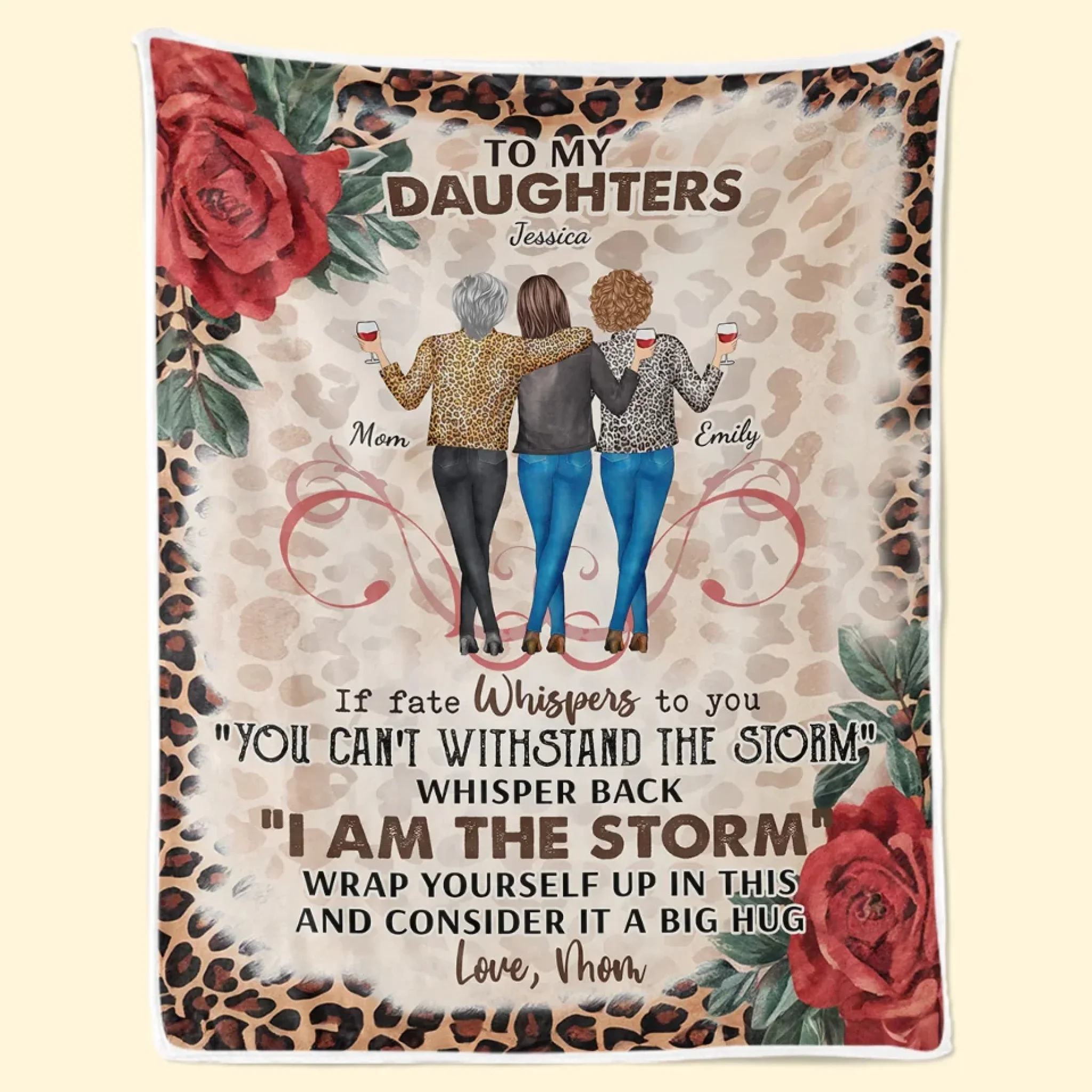 I Am The Storm - Family Personalized Custom Blanket - Mother's Day, Gift For Mom, Grandma
