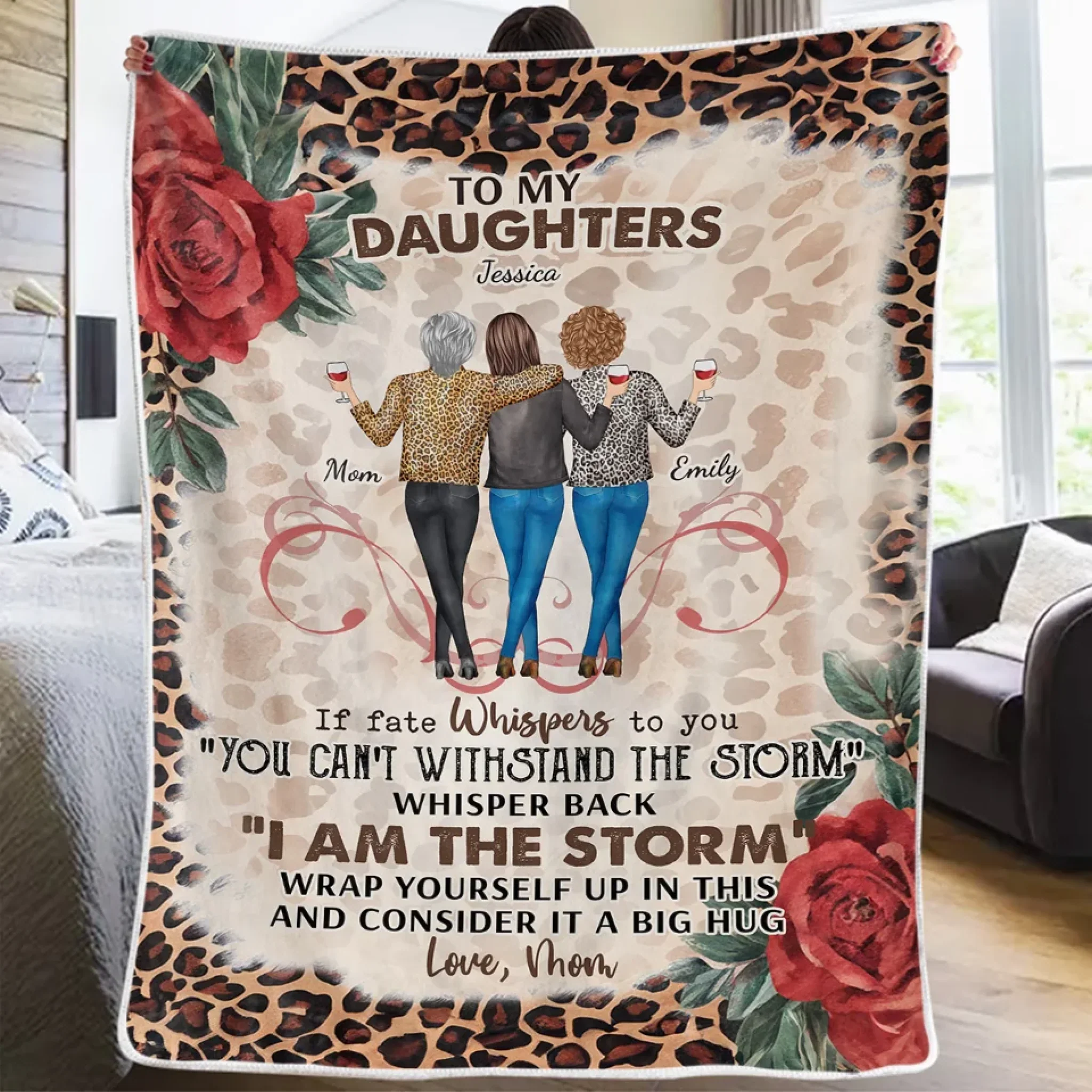 I Am The Storm - Family Personalized Custom Blanket - Mother's Day, Gift For Mom, Grandma - Image 3