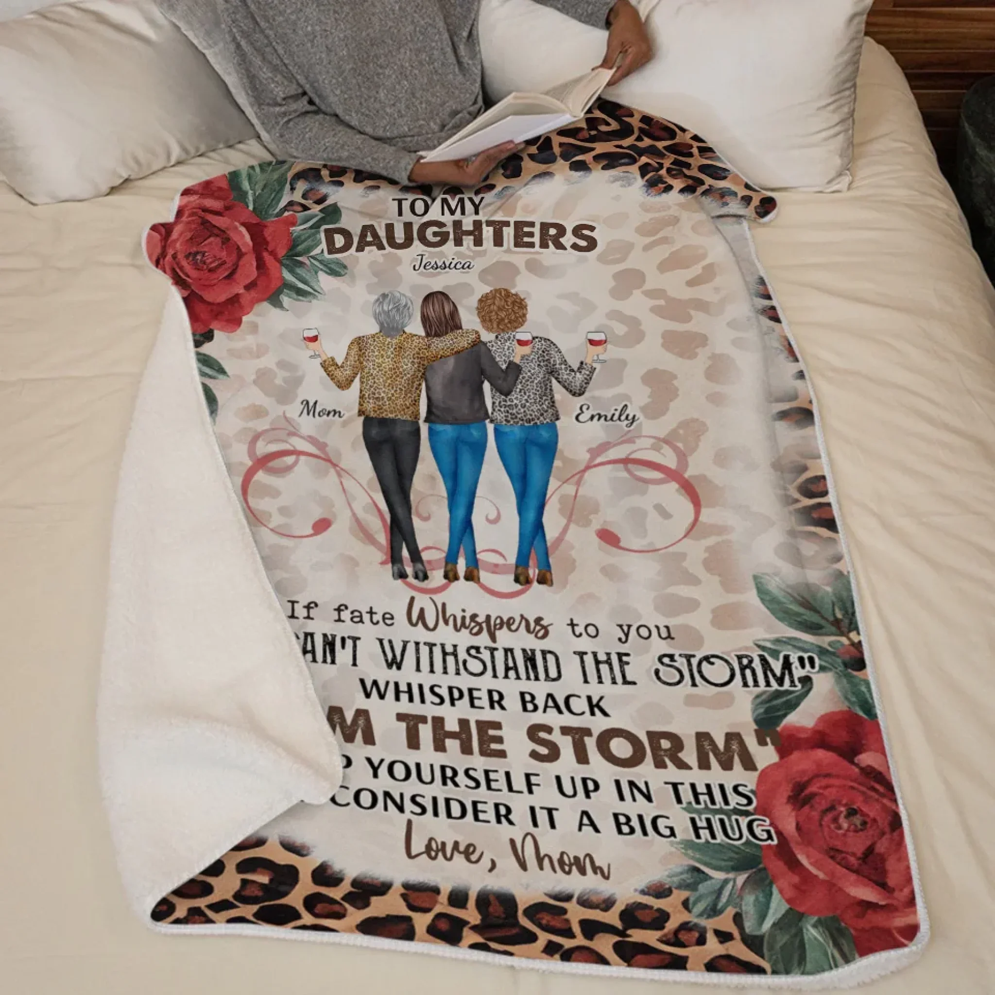 I Am The Storm - Family Personalized Custom Blanket - Mother's Day, Gift For Mom, Grandma - Image 5
