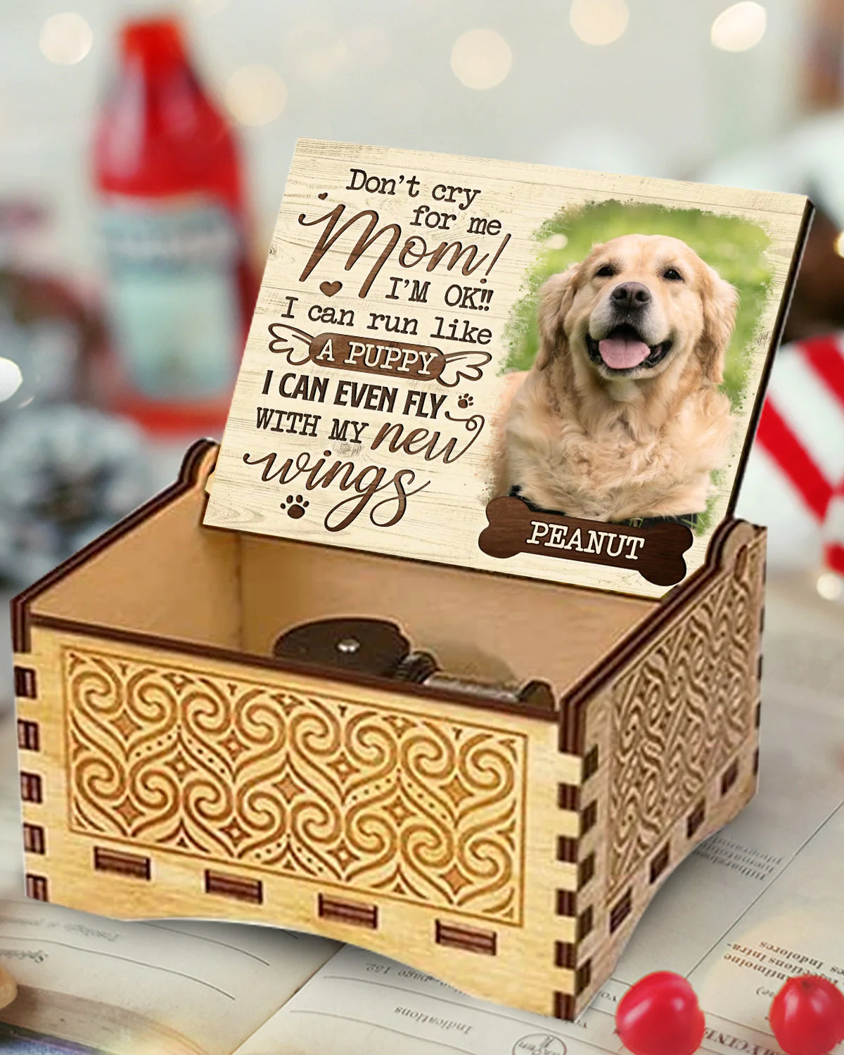 I Can Run With My New Wings - Personalized Music Box - Upload Image, Gift For Pet Lovers - Image 4
