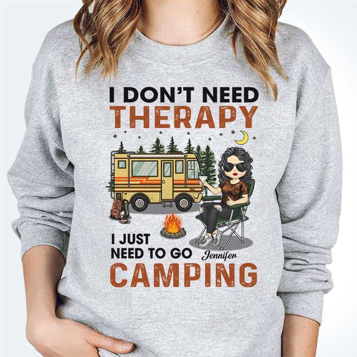 I Don't Need Therapy I Just Need To Go Camping - Gift For Camping Couples, Personalized Unisex T-shirt, Hoodie, Sweatshirt - Image 5