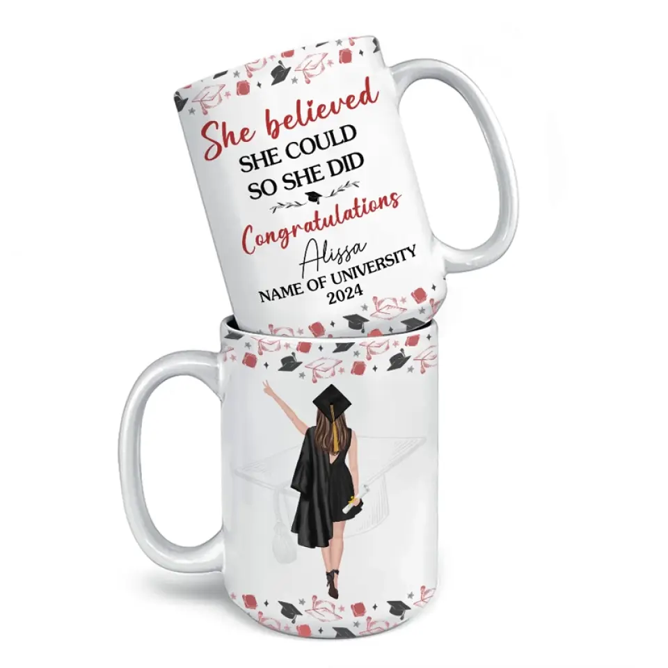 I Finally Graduated - Family Personalized Custom Mug - Graduation Gift For Family Members, Siblings, Brothers, Sisters - Image 4