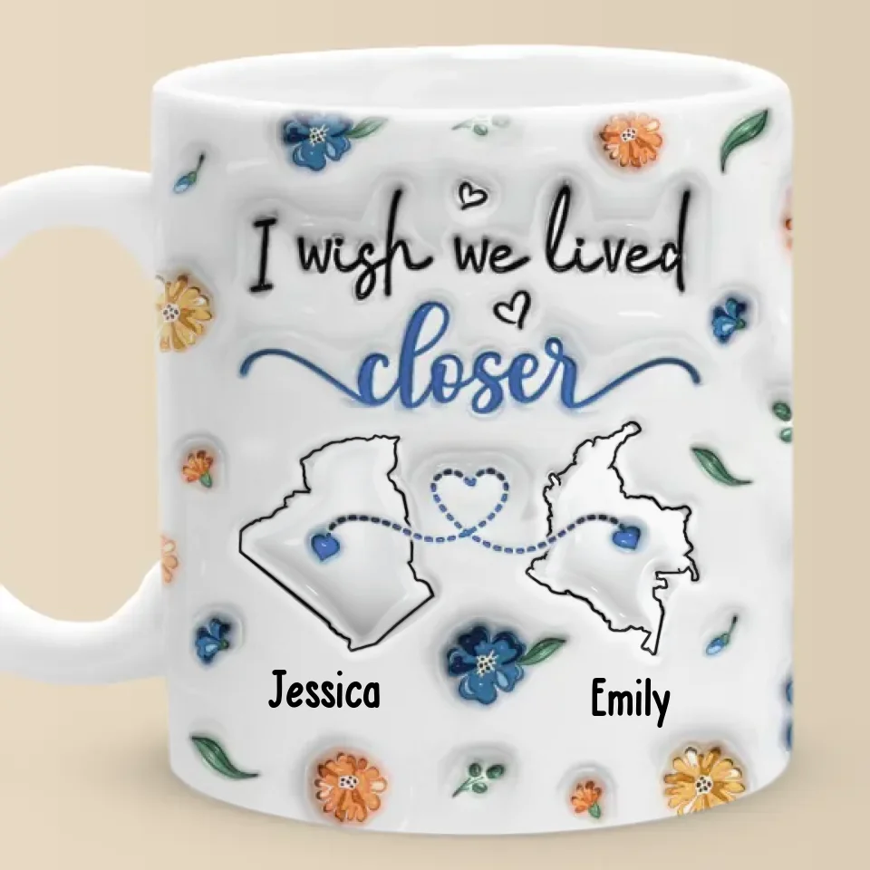 Long Distance I Found A Sister By Heart - Bestie Personalized Custom 3D Inflated Effect Printed Mug - Gift For Best Friends, BFF, Sisters - Image 7