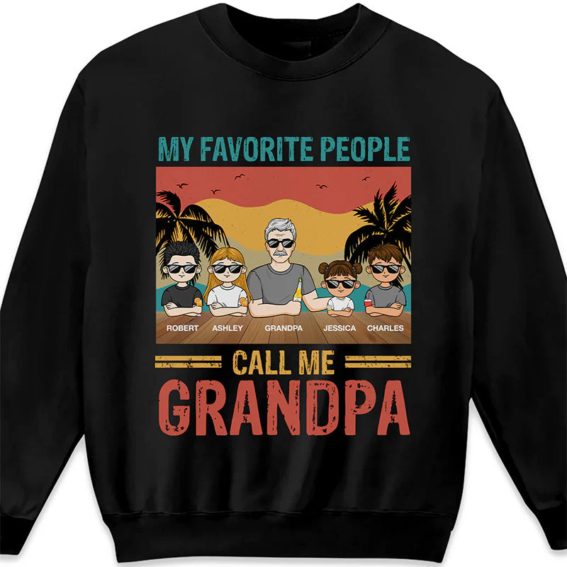 I Have A Hero I Call Him Grandpa - Family Personalized Custom Unisex T-shirt, Hoodie, Sweatshirt - Birthday Gift For Grandpa, Dad - Image 4