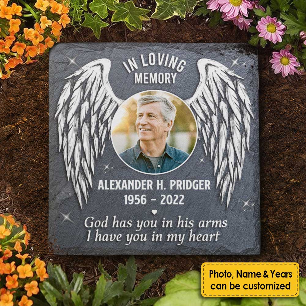 I Have You In My Heart - Personalized Memorial Stone, Human Grave Marker - Upload Image, Memorial Gift, Sympathy Gift - Image 3