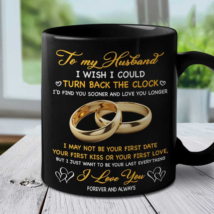 I Just Want To Be Your Last Everything - Upload Image, Gift For Couples - Personalized Black Mug - Image 3