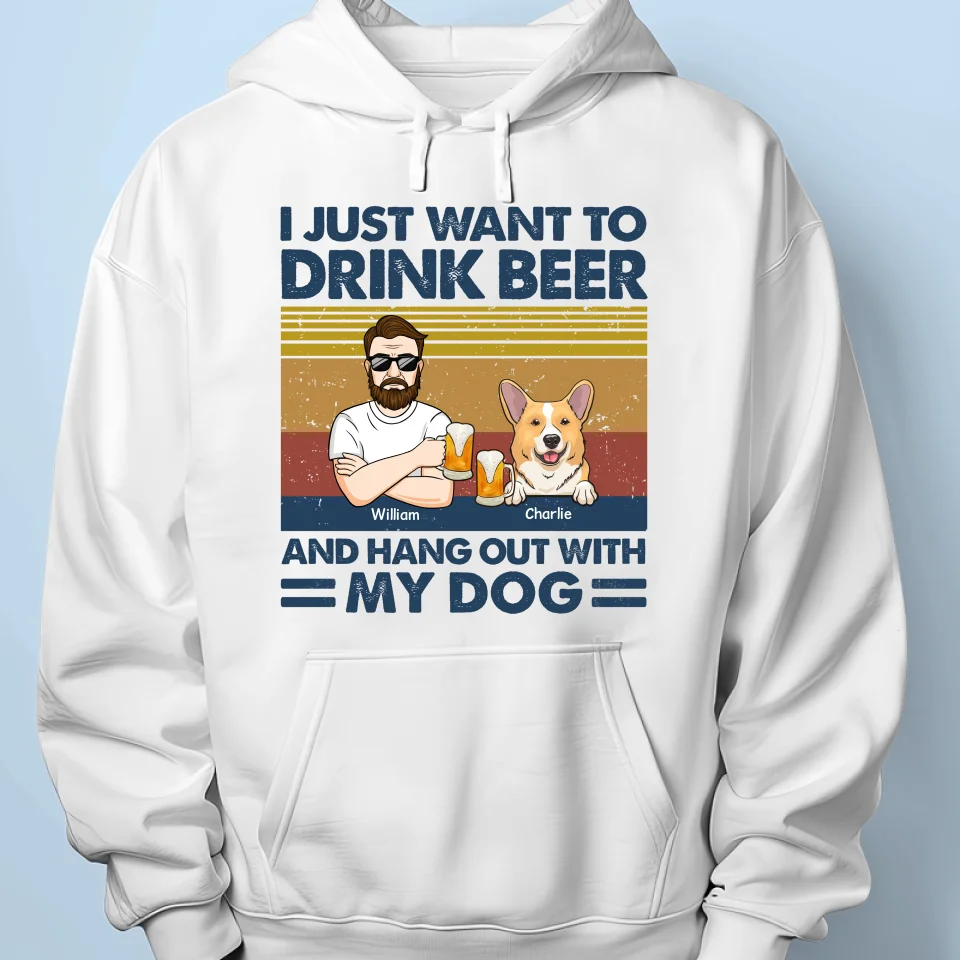 I Just Want To Drink Bourbon - Dog Personalized Custom Unisex T-shirt, Premium T-shirt, Hoodie - Christmas Gift For Pet Owners, Pet Lovers - Image 7
