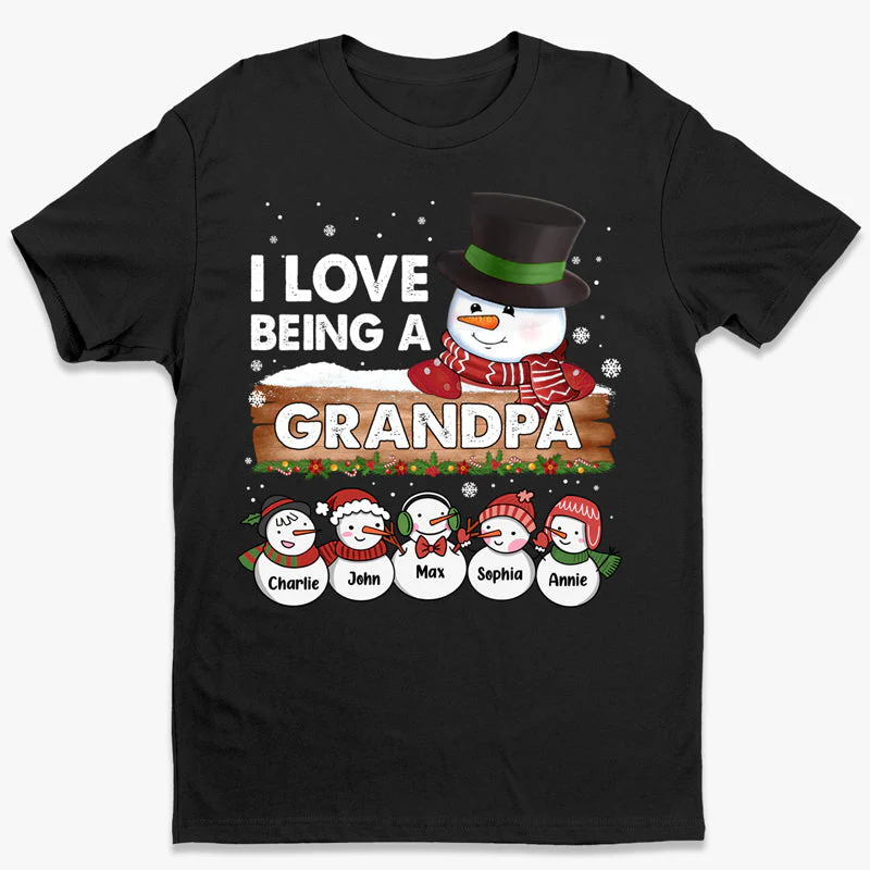 I Love Being A Grandma - Family Personalized Custom Unisex T-shirt, Hoodie, Sweatshirt - Christmas Gift For Mom, Grandma, Grandpa - Image 2