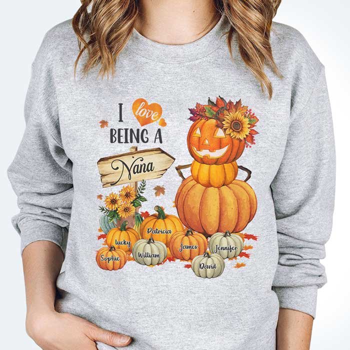 I Love Being A Grandma - Personalized Custom Unisex T-Shirt, Hoodie, Sweatshirt - Gift For Grandma, Grandparents, Halloween Gift - Image 3