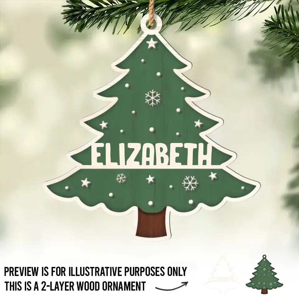 I Love Snow For The Same Reason I Love Christmas - Family Personalized Custom Shaped 2 Layered Wood Christmas Ornament - Christmas Gift For Family Members - Image 2