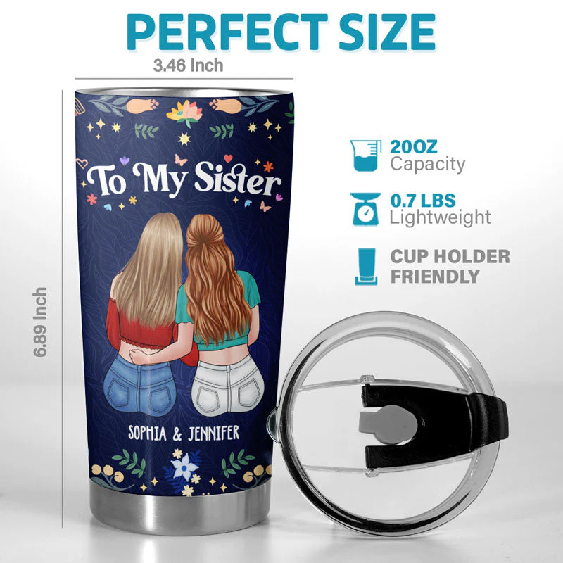 I Love That You're My Bestie - Bestie Personalized Custom Tumbler - Christmas Gift For Best Friends, BFF, Sisters - Image 2
